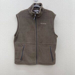 Columbia Cathedral Peak Fleece Full Zip Winter Sleeveless Vest Mens size Large